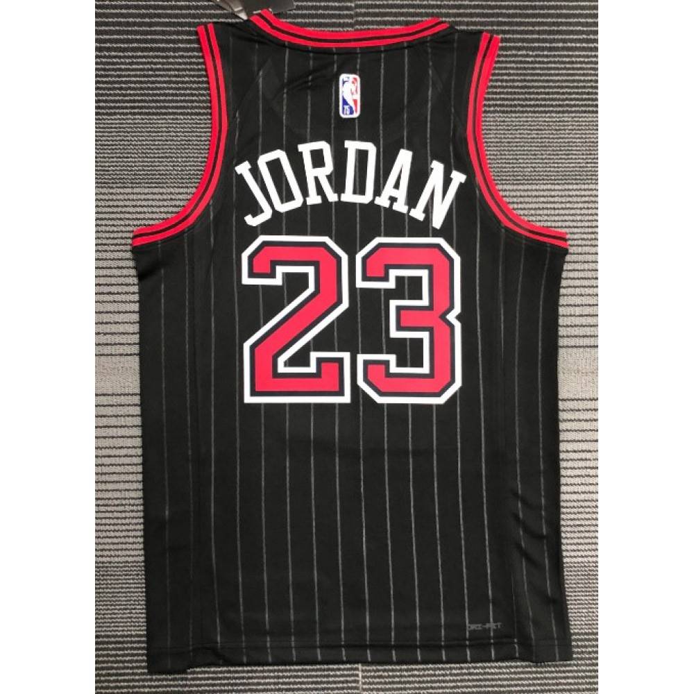 Men's Chicago Bulls Michael Jordan #23 Black Swingman NBA Jersey - Statement Edition-Pro Kit Vault | Brand New 26/27 Sports Jerseys